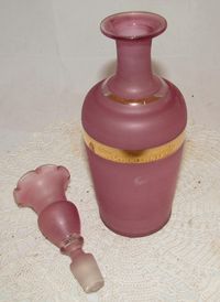 Vintage Hand Blown Glass Decanter Bottle With Ruffled Top - Etsy