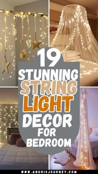 Transform your bedroom into a cozy haven with these 19 stunning string light decor ideas. Discover creative ways to use fairy lights, LED strips, and more to add a magical touch to your space. Perfect for a warm, inviting atmosphere! #BedroomDecor #StringLights #FairyLights #HomeDecor #DIYDecor #CozyBedroom #InteriorDesign #LightingIdeas #RoomInspiration #DecorInspo #DreamyBedroom #HomeInspiration #DecoratingTips #ambientlighting