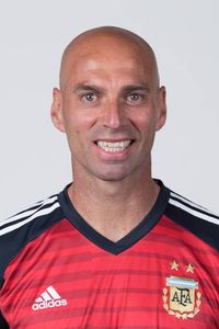 Willy Caballero of Argentina poses for a portrait during the official FIFA World Cup 2018 portrait session on June 12 2018 in Moscow Russia