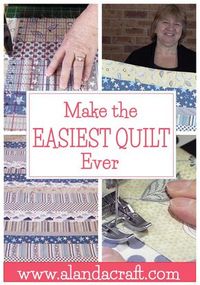 Quilting for Beginners. This is a quick and easy quilt pattern for you to make. Follow our step by step tutorial and make it in a day. A quilt with no binding. This is the easiest quilt ever for a beginner quilter to make.