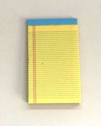 Dollhouse Miniature Lined Legal Pad Yellow  - Handcrafted  | eBay