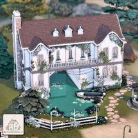 Here is my build for the Rural Charm Collab. I wanted this house to be chic but cozy at the same time. It is big enough for a family of five sims. No CC was used. It was partially play tested and is available for download on the gallery!