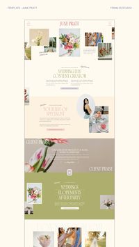 Website Template made exclusively for frinklys home package & web intensive clients. This colorful collage showit website template was made for creatives, photographere, florists, content creators, designers, social media managers and more.