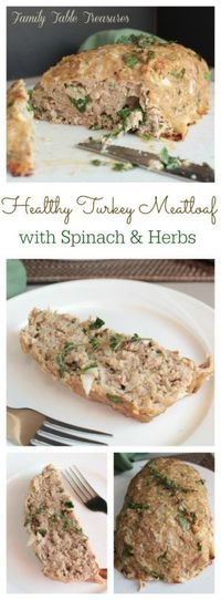 An easy weeknight meal that’s good for you! This Healthy Turkey Meatloaf is mixed with Spinach & Herbs and just the right amount of seasoning to give you a mouthful of flavor in every bite!