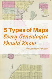 Maps can show more than just roads. Learn about 5 different types of maps that can help you with your genealogy research.