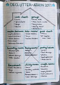 how to use bullet journaling to systematically declutter your entire house