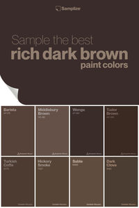 Sample the best rich dark brown paint colors with Samplize!