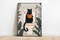 ✅ PRINTED & SHIPPED Bring a touch of whimsy to your space with our delightful Cat on Toilet Bathroom Print! 🚽🐱 Perfect for animal lovers, this fun and charming print adds a playful vibe to your bathroom, nursery, or any wall in your home. The unique blend of botanical elements and a cat reading a book creates a quirky yet stylish piece of art. Transform your walls with this amusing and adorable print - order now and infuse your space with laughter and charm! 😊🛒 Discover more of our cat on toilet prints here: https://freestylewallarts.etsy.com/listing/1682520779 https://freestylewallarts.etsy.com/listing/1667702036 ⚠️ Please note frame is not included with this purchase ✅ AVAILABLE SIZES A-Standard sizes (A4-A0) US Standard sizes (12x16in, 16x20in, 18x24in, 24x36in) ✅ SHIPPING  Our aim