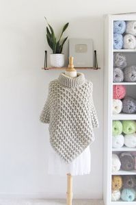 Try this free crochet turtleneck poncho pattern that also includes a V-neck option for those who don't like a high neck. This easy beginner friendly poncho with sleeves will delight any woman and also includes plus sizes. It is the perfect poncho sweater for fall. Crochet Cowl Neck Poncho| Crochet Poncho With Sleeves.