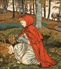 Walter Crane, very little red riding hood