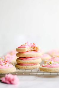 (AD) You know those soft sugar cookies at the grocery store with frosting and sprinkles? These are homemade vegan lofthouse cookies, and they are just as delicious (if not more so) as the store bought version! Made with my all time favorite vegan butter, Miyoko's, for a truly buttery flavor. #sponsored #miyokos #vegan