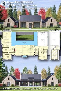 House Plan 818052JSS gives you 3700 square feet of living space with 4 bedrooms and 4.5 baths