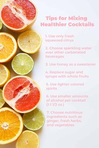 Tips for Mixing Healthier Cocktails #cocktails #healthycocktails #abeautiuflmess