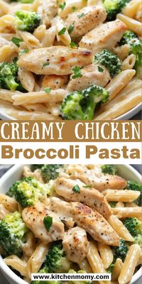 Discover the ultimate comfort food with our Creamy Chicken and Broccoli Pasta recipe. This dish blends juicy chicken, crisp broccoli, and pasta in a rich, creamy sauce. It's perfect for satisfying those comfort food cravings. Easy to prepare and full of flavor, it's an ideal choice for a family dinner. Gather around the table and enjoy a hearty, homemade meal. With this recipe, dinner prep is simple and delicious.