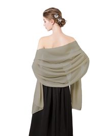 PRICES MAY VARY. This wrap scarf is made of soft chiffon fabric, good hand feel silky especially perfect for a cool outdoor night.can cover up your shoulders,keep warm. The scarf perfect for Bridal,Wedding,Evening Party,Beach,birthday,Thanksgiving,Christmas,Mothers day,Formal and Special Occasion.Can be used as neckerchief,bride gift, or leaving present as well This chiffon shawl scarve is very comfortable to wear as a wrap or scarf, it can cover your shoulders easily.Flowing chiffon Soft and co