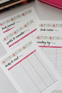 Free Printable Reading Planner For Book Lovers (Fits the Happy Planner) | Sunny Day Family