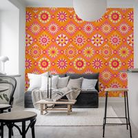 Printed on demand to fit perfect on your wall. Buy Whimsical Sunshine Quilt Collage Pink Orange wallpaper today or come in and see our other designs. Welcome to Happywall.com!