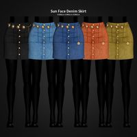 Sun Face Denim Skirt | Gorilla X3