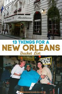 Our suggestions for your New Orleans bucket list include include beignets, psychic readings, live music, delicious cuisine, and hurricanes, plus lots more. #neworleans #louisiana #nola #beignets #jazz #bucketlist