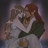 elain and lucien | elucien | a court of mist and fury | acotar series | sarah j maas | fanart  | by xohikka