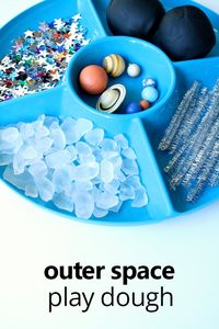 Outer Space Play Dough Invitation for Preschool