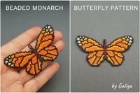 Monarch Butterfly Beaded Pattern DIY Design Jewelry Making