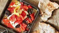 Tomato, Feta, and Red Pepper Cazuela