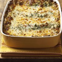 Argentine Lasagna Recipe -My family is from Argentina, which has a strong Italian heritage and large cattle ranches. This all-in-one lasagna is packed with meat, cheese and veggies. —Sylvia Maenenr, Omaha, Nebraska