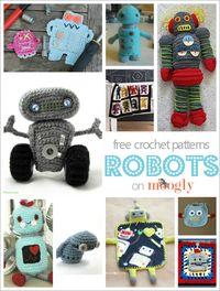 Domo Arigato, for 10 Free Crochet Robot Patterns!  I've been looking at the blanket pattern  for a while, first time I've seen it for free!