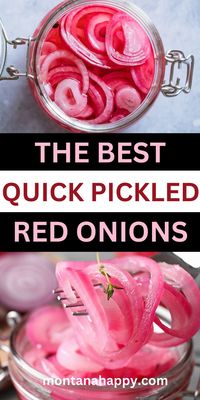 Refrigerator Quick Pickled Red Onions - BEST RECIPE!! | Montana Happy