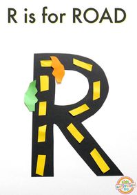 Letter R Craft- R Is For Road Preschool Craft | Kids Activities Blog