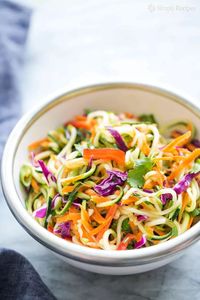 Asian Zucchini Noodle Salad Recipe