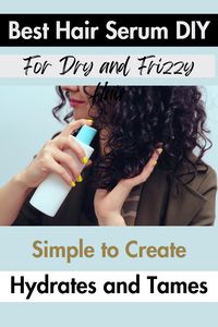 Do you have hair that is naturally course, dry, or frizzy? If so, then you are sure to love this easy hair serum recipe. It will give you smoother strands and tame your hair. It is extremely simple to make with only 3 ingredients!