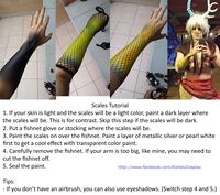 How to paint makeup scales on your arm - by Kohalu Cosplay