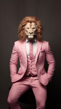 Lion. Pink and wealthy