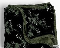 **Estimated shipping time: 4-6 weeks** Inspired by vintage chinoiserie, the Lynette Blankets feature floral embroidery with pale gold accents on softly textured silk velvet. Offered in two different styles, the bed end blanket is lightly padded and backed in easy, elegant midweight linen, and the throw blanket is pure decadence unfilled and backed in silk-linen charmeuse — a work of functional art. Snuggle under these blankets with a book and a glass of wine. Machine washable, our blankets are m