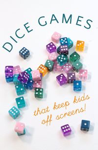 The best dice games for kids! These easy dice games are simple to learn, help kids practice math skills, learn about probability and give them opportunities for building social skills in a screen free environment.