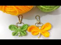 Crochet Butterfly Key chain, Car Decor, Tutorial On How To Crochet Butterfly, Beginners Friendly. - YouTube