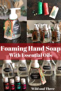 Recipe and instructions for making foaming hand soap with essential oils.