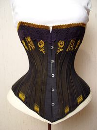 gdfalksen: 1870’s Corset (via erincarmean) Lovely flossing and special embroidery stitches on this corset