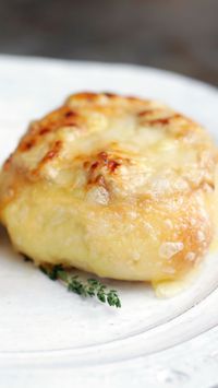 Cooler weather calls for these cheesy French onion soup bread bowls that are perfect for dipping.