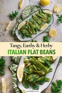 Italian Flat Beans Recipe - Are you looking for a quick and easy recipe to start making Italian Flat Beans so they taste fantastic as a summer dish? Learn how to grill and season Italian flat beans to become perfect and tasty. You will want to eat them all the time. #flatbeans #beanrecipes #veganrecipe #vegandish #vegansidedish