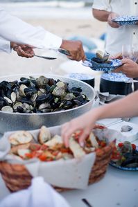 rehearsal dinner inspiration, clam bake party inspiration, beach party inspiration, nautical wedding inspiration