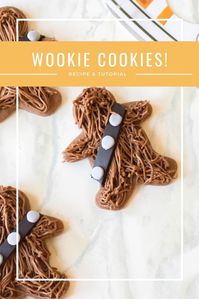 Wookie Cookies! Star Wars-themed with a full tutorial on how to make them yourself. #birthdaypartyfood #starwars