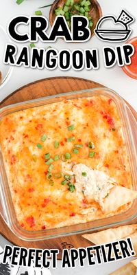 Irresistible crab rangoon dip tastes like your favorite Chinese takeout item but in a creamy, cheesy dip. This savory appetizer can be served hot or cold.