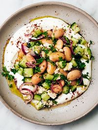 Butter Bean Salad with Feta - Evergreen Kitchen