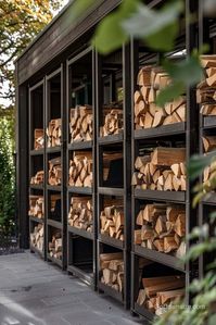 The open design of these sheds is key—it lets air circulate around your firewood, which is crucial for keeping it dry and ready to burn.