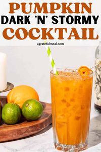 This Pumpkin Spice Dark and Stormy drink is exactly what you need this fall. It's one of the best fall pumpkin cocktails that you'll try - it's perfect to serve as a Thanksgiving cocktail and to add to your collection of Thanksgiving recipes. You can also sip on it as a Halloween cocktail too.