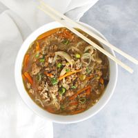 An Asian-inspired soup that's nutrient packed and AIP/ Paleo compliant! Gluten free, grain free, soy free and dairy free!