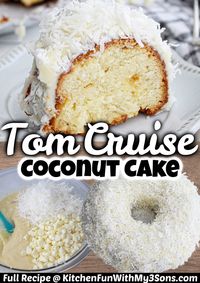 This viral recipe for White Chocolate Coconut Bundt Cake AKA the “Tom Cruise cake” is absolutely moist and delicious! White chocolate and shredded coconut are a dream pairing that comes together beautifully.